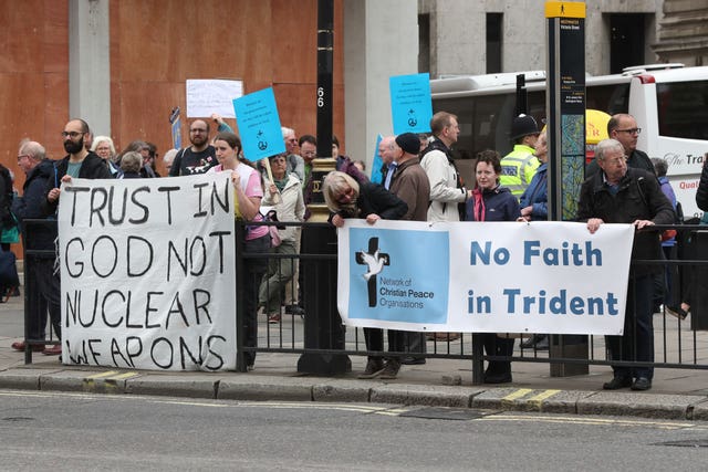 Protests at Westminster Abbey