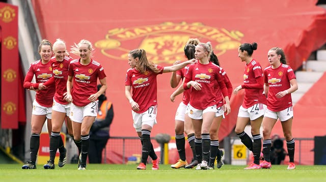 Manchester United Women in action at Old Trafford