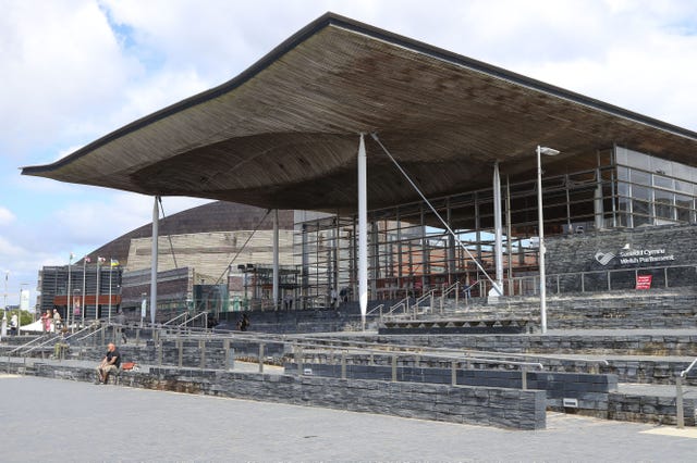 Senedd Cymru in Cardiff Bay, where lawmakers have powers over some policy areas such as health and social care, agriculture, forestry and fisheries, and local government