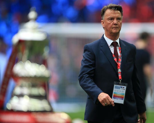 Louis van Gaal during the 2016 FA Cup final