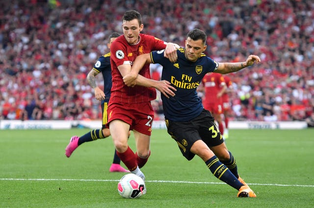 Granit Xhaka (right) is one of Emery's leaders