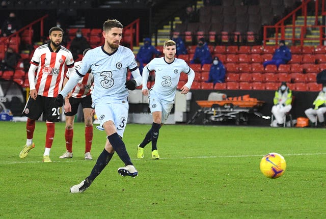 Jorginho scores Chelsea''s winner at Sheffield United