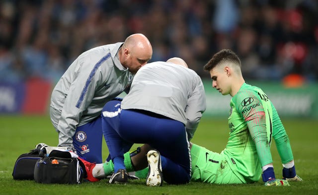 Kepa appeared to have cramp