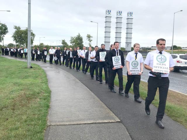 Ryanair pilots on strike