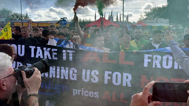 Protests happened before the game