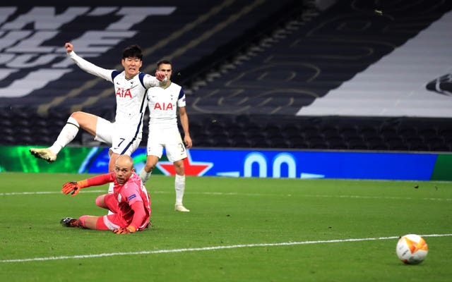 Son Heung-min scored for Tottenham in the 3-0 win over LASK