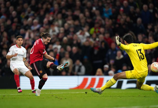 Manchester United 2 - 2 Sevilla: Late Tyrell Malacia and Harry Maguire own goals hand Sevilla a draw at Man Utd
