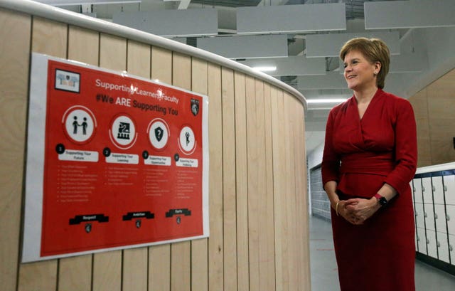 Nicola Sturgeon visits school