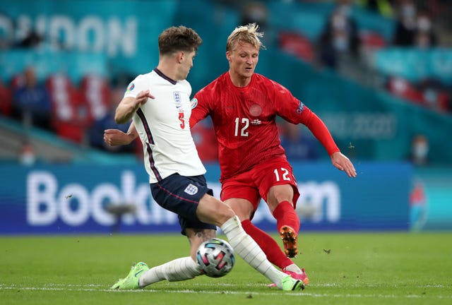 Stones made his 48th appearance for England against Denmark on Wednesday night