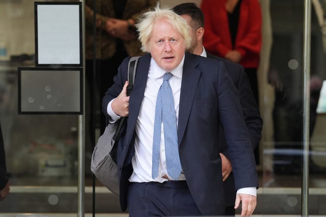 Boris Johnson leaves the Covid Inquiry