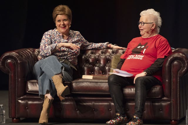 Nicola Sturgeon and Val McDermid