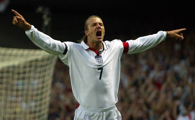 Captain David Beckham scored from the penalty spot as England beat Croatia 3-1 at Portman Road in 2003.