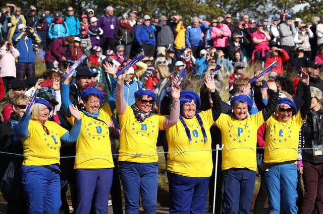 Fans cheer on Team Europe 