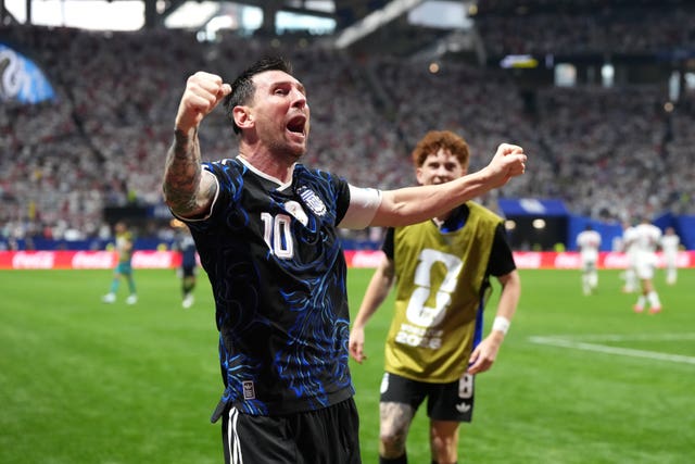 Lionel Messi celebrates