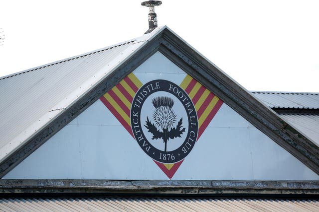 Partick Thistle were relegated from the Scottish Championship
