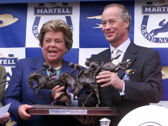 Betty Moran receives the winning trophy