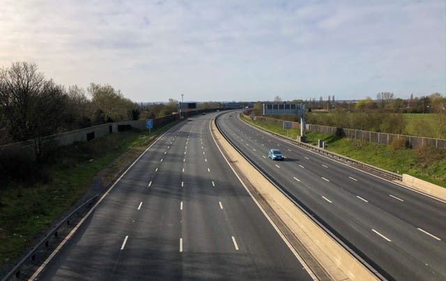 Coronavirus motorway traffic