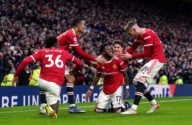 Fred celebrates scoring