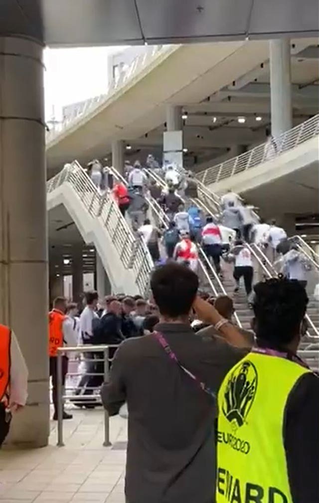 Individuals breached security at Wembley on Sunday 