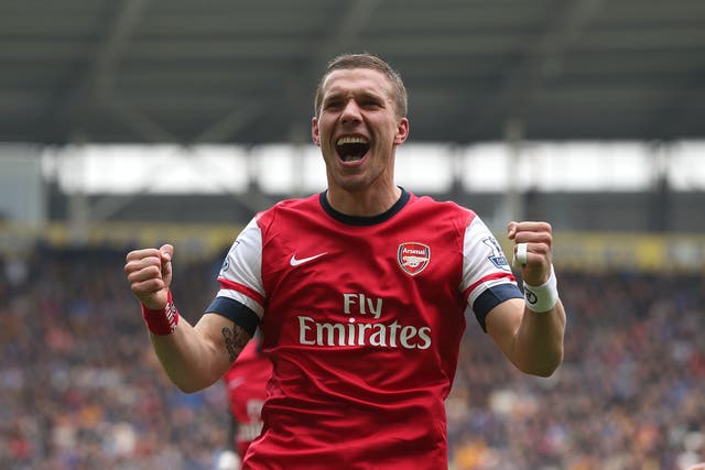 Lukas Podolski played at Arsenal for three seasons