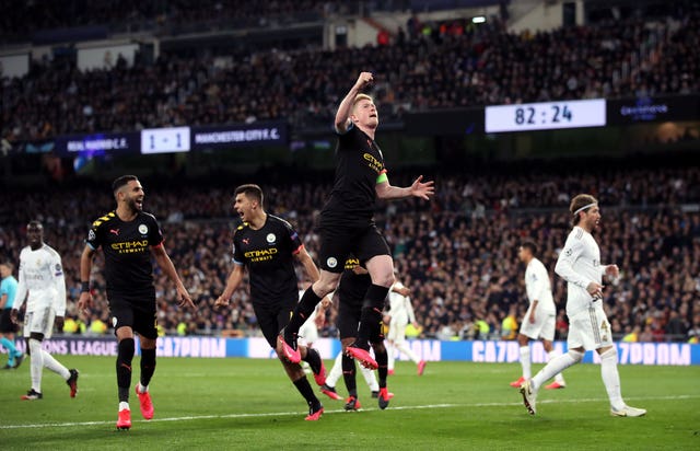City produced a brilliant performance to beat Real Madrid away in February