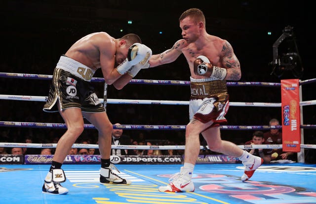 Frampton, right, says he sparred 220 rounds before his fight against Scott Quigg (Nick Potts/PA)