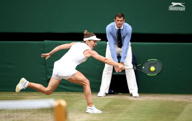 Halep fell 2-1 behind in the second set
