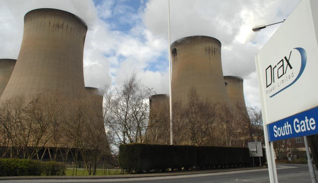 Drax power station chimneys