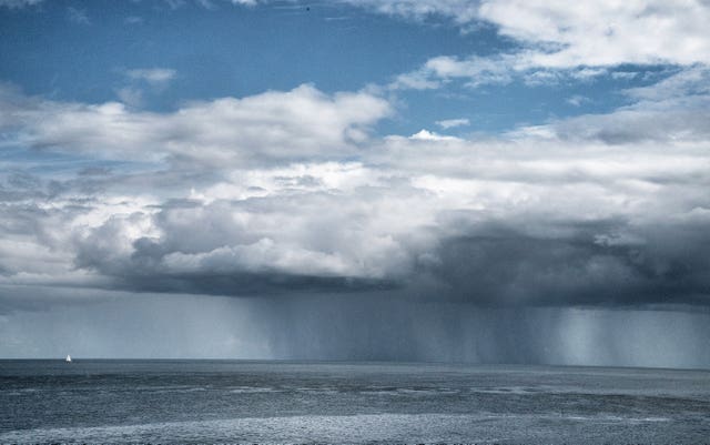 The North Sea off the coast of Northumberland