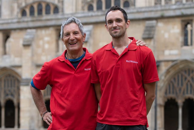Chris Milford and son Sam, from historic building conservation specialists WallWalkers