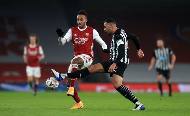 Arsenal’s Pierre-Emerick Aubameyang had a quiet first half