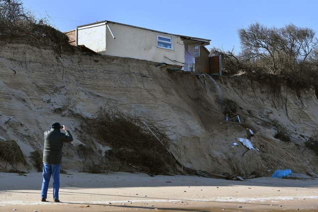 Coastal erosion in Norfolk