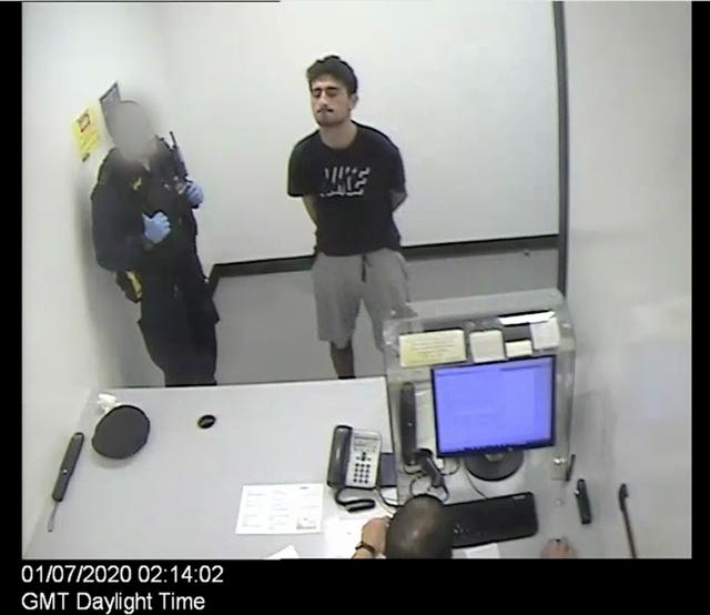 Danyal Hussein in custody at Wandsworth police station following his arrest