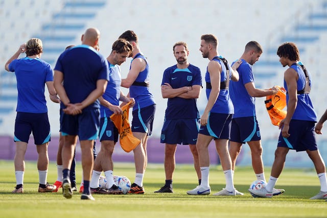 Gareth Southgate takes training ahead of England's meeting with Senegal