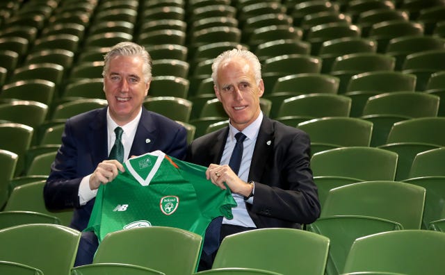 FAI chief executive John Delaney, left, said Martin O'Neill had done