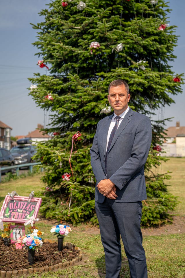 Detective Chief Superintendent Graeme Robson at Olivia's Tree