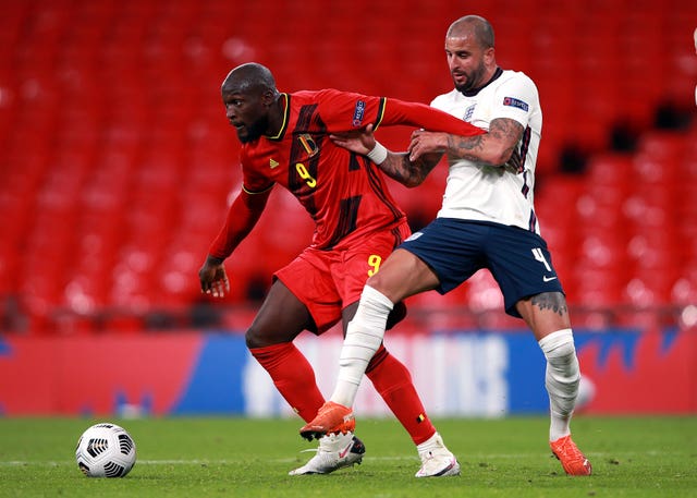 Kyle Walker, right, impressed against Belgium