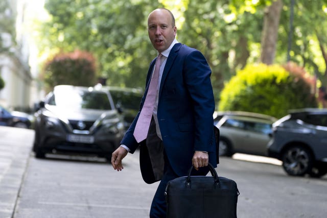 Former health secretary Matt Hancock