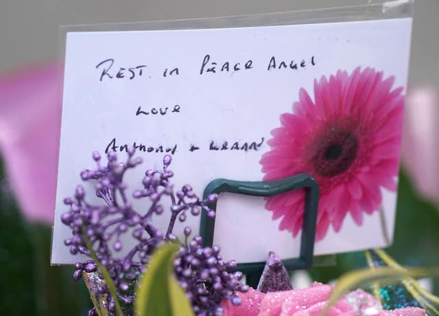 Flowers near the scene
