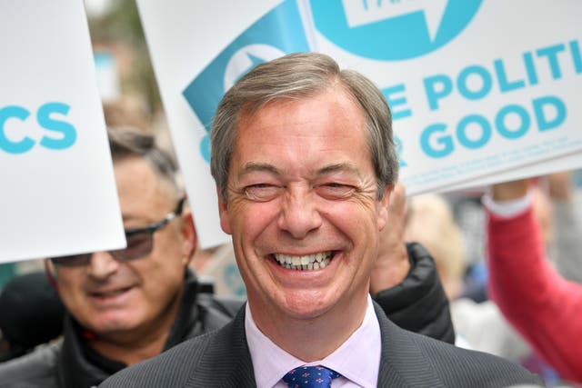 Brexit Party leader Nigel Farage.