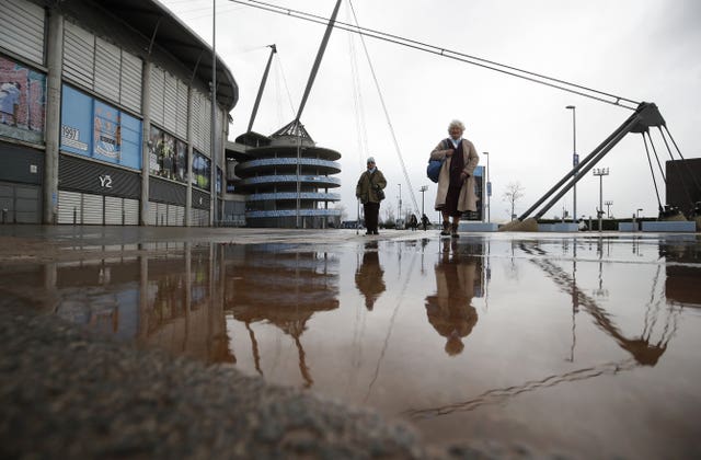 The Premier League match between Manchester City and West Ham was called off due to Storm Ciara