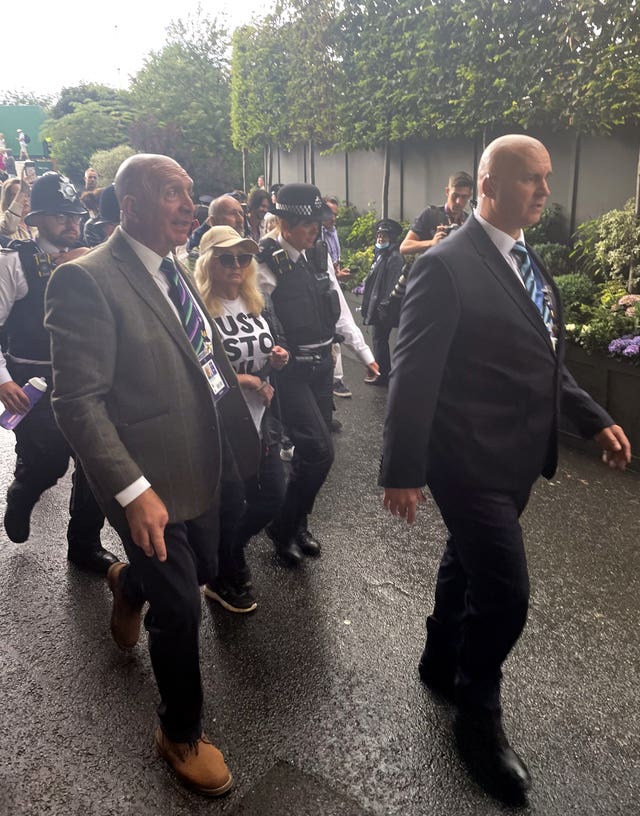 Just Stop Oil protesters are escorted away by Police