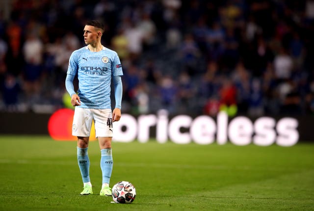 Phil Foden started as Manchester City lost the Champions League final to Chelsea on Saturday