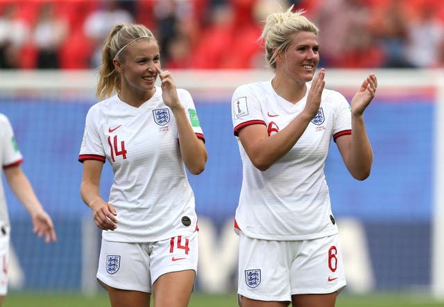 Leah Williamson (left) is set to come into the side