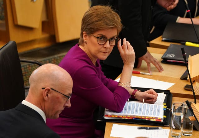 Nicola Sturgeon in Holyrood