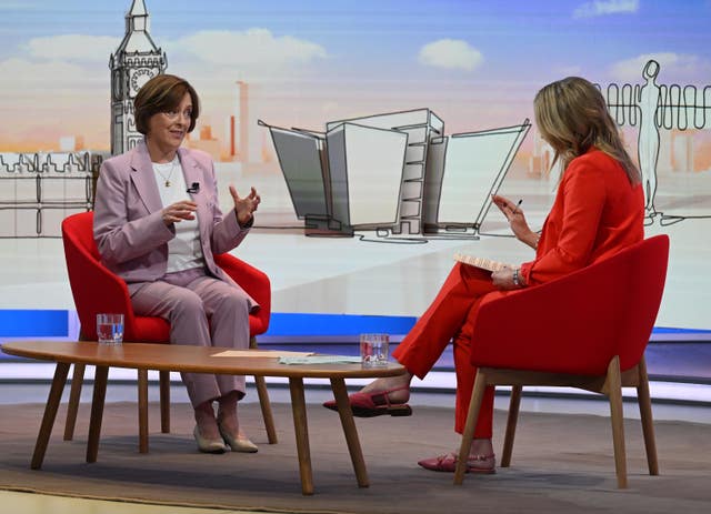 Melanie Dawes on Sunday with Laura Kuenssberg