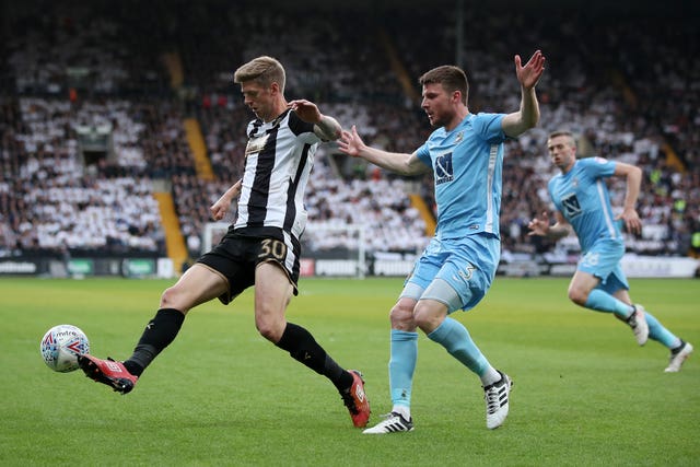 Stead (left) scored more than 50 goals for Notts County (Nick Potts/PA).