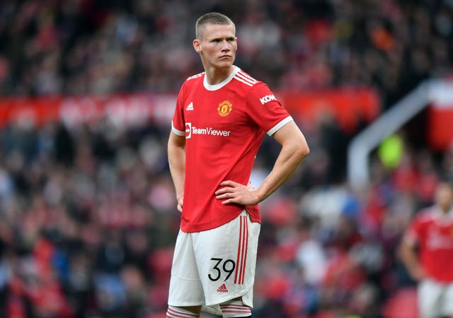 Manchester United midfielder Scott McTominay in action