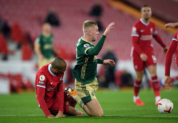 Fabinho's challenge on Oli McBurnie saw Sheffield United awarded a penalty