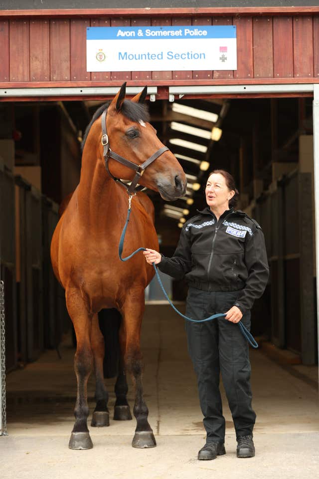 Quantock, with handler Pc Trudi Gunn